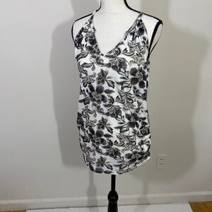 Old Navy Black and White Fitted Sleeveless Tank Top maternity sz med
